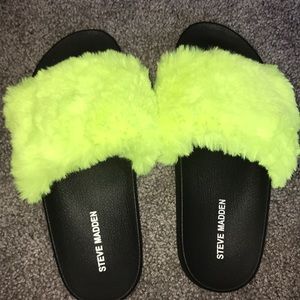 steve madden neon slides